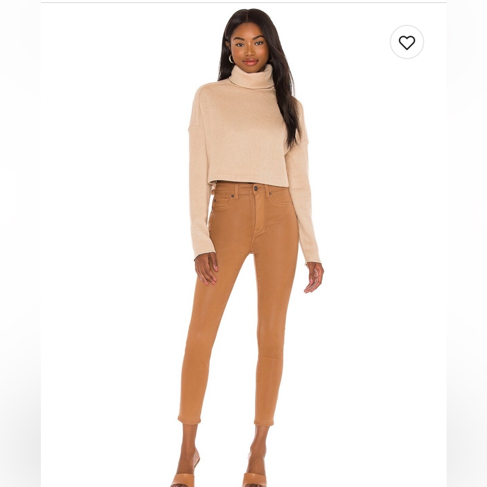 7 for All Mankind Penny coated skinny jeans